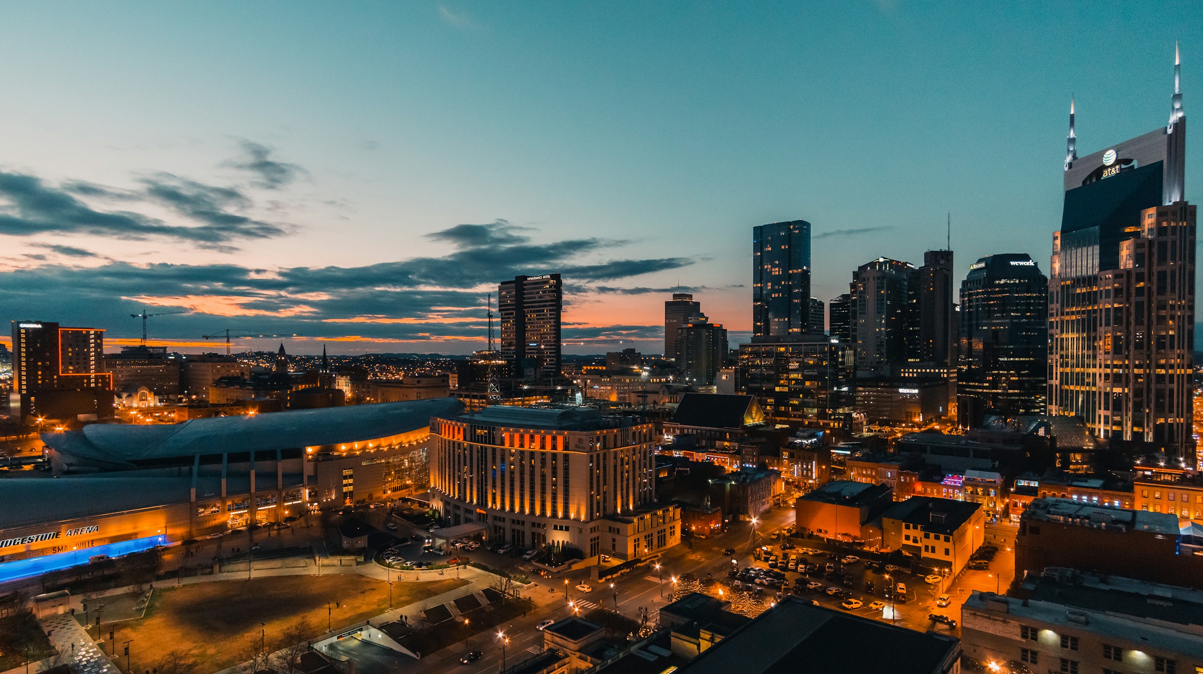 Nashville skyline background